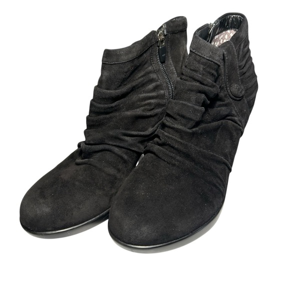 Dansko Buffy Womens Leather Suede Black Ankle Booties Sz 39 - Picture 2 of 9